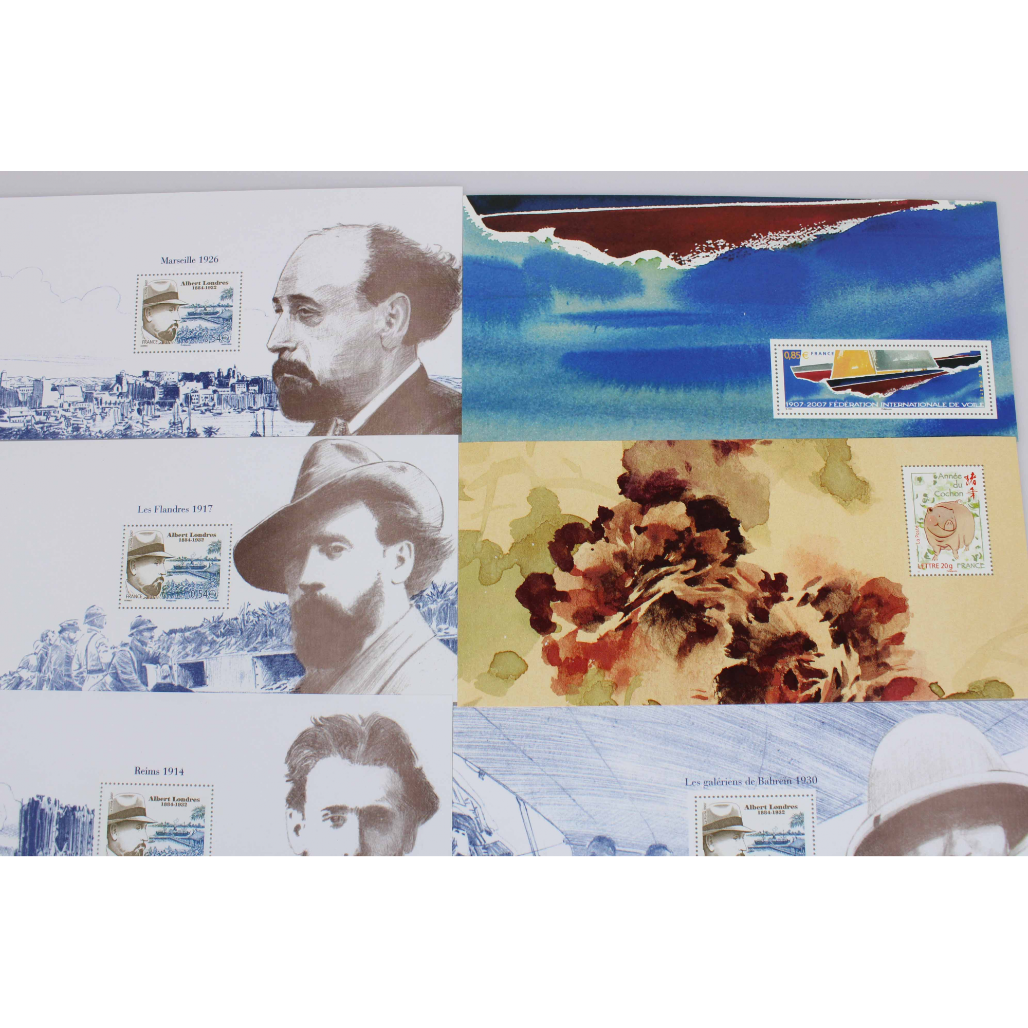 COLLECTION 2007 BLOCS SOUVENIRS FRANCE, TIMBRES NEUFS**, N°16 A 25 COMPLET