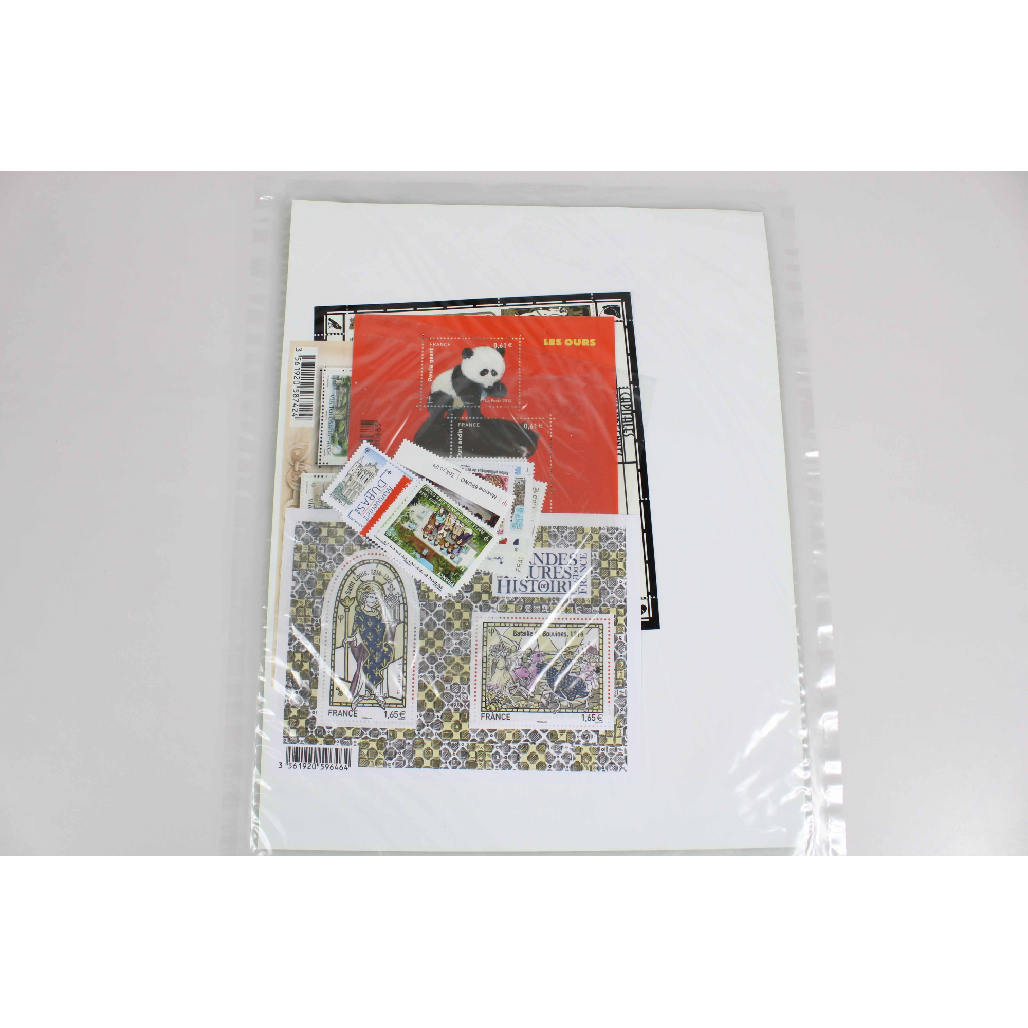 ANNÉE 2014 TIMBRES FR NEUFS** DANS LES POCHETTES D'ABONNEMENT, TRIMESTRES 1 A 4