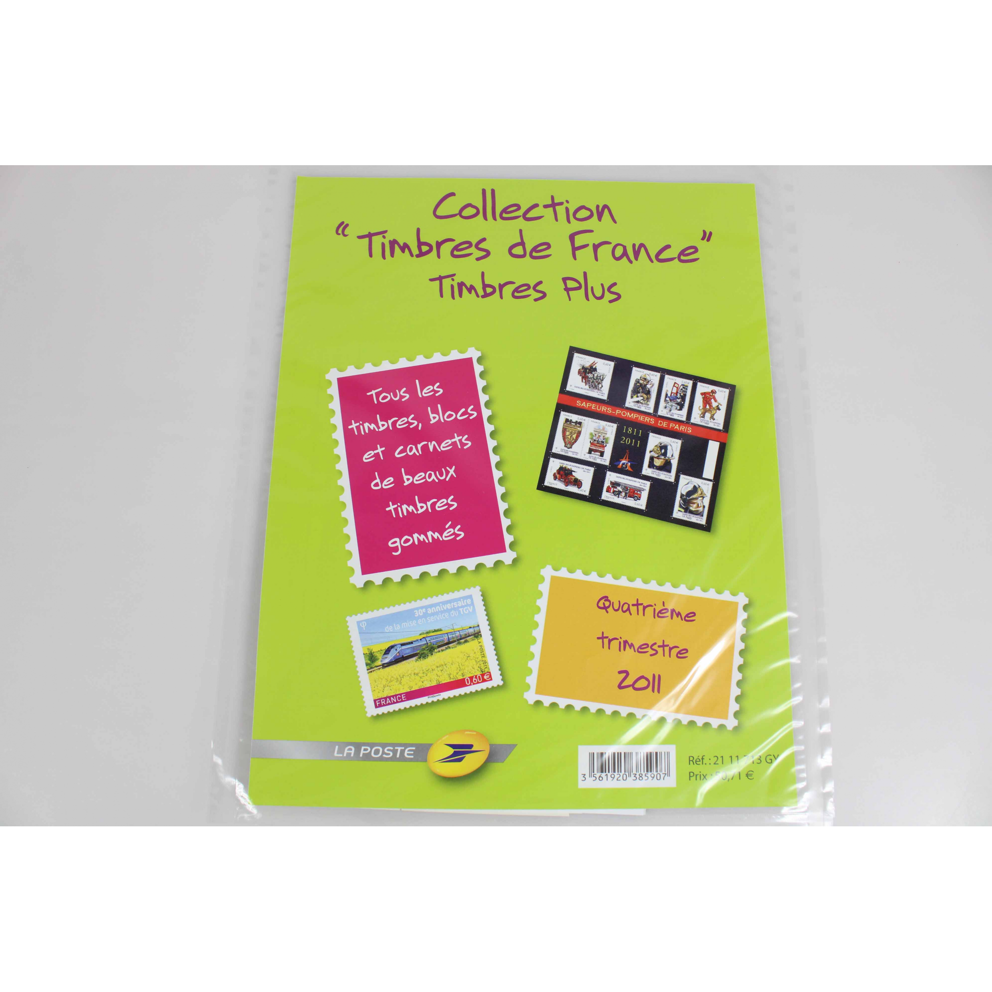 ANNÉE 2011 TIMBRES FRANCE NEUFS** DANS LES POCHETTES D'ABONNEMENT, TRIMESTRES 1 A 4
