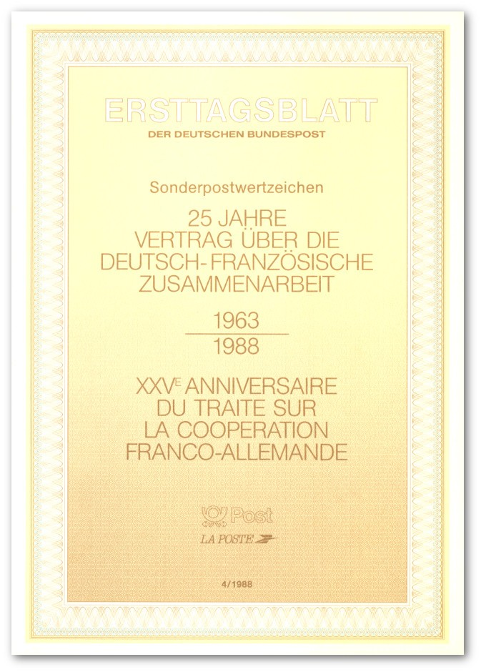 Emission Commune 19 Allemagne 25e Anniversaire Traite Franco