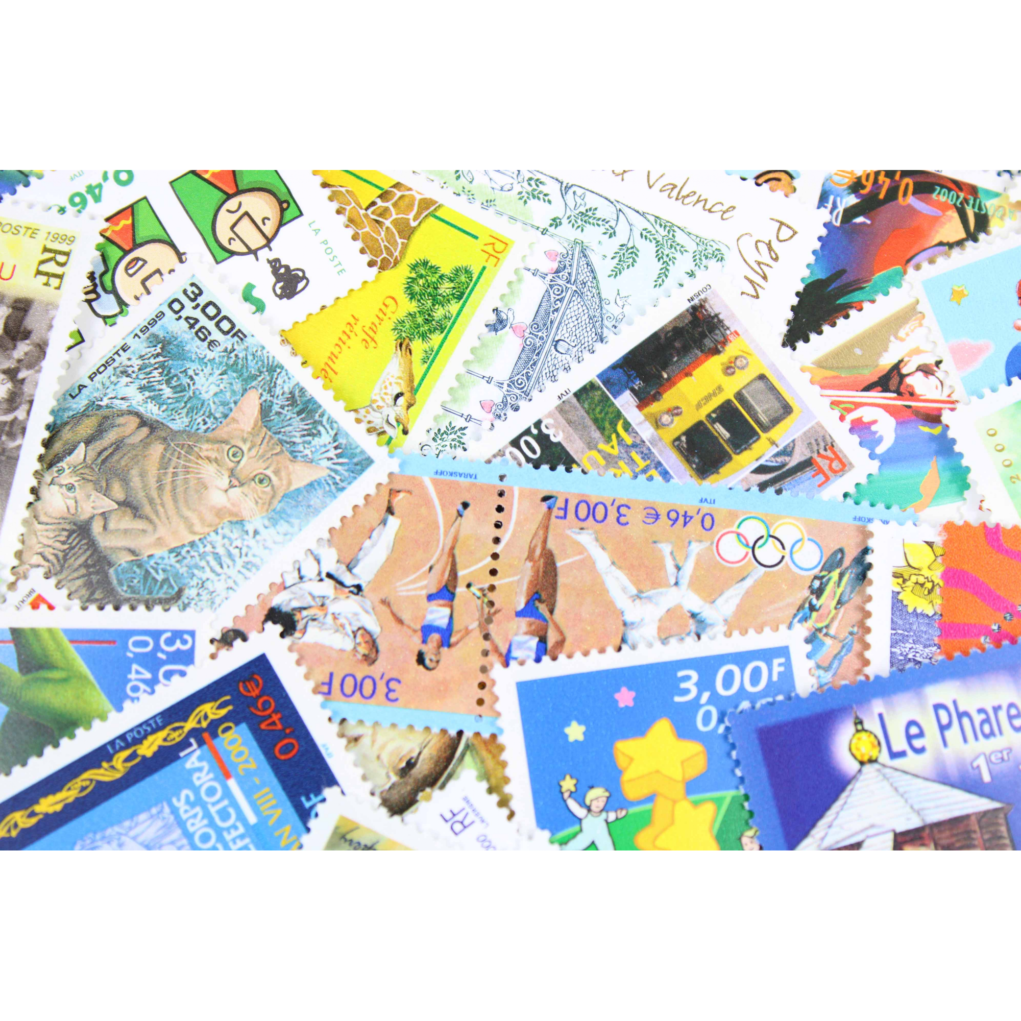 LOT DE 100 TIMBRES FRANCE NEUFS AFFRANCHISSEMENT 0.46 EUROS, SOUS FACIALE