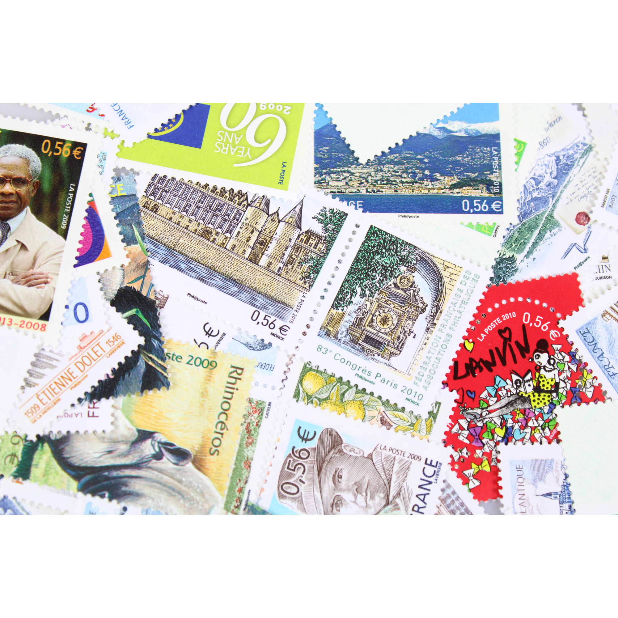 LOT DE 100 TIMBRES FRANCE NEUFS AFFRANCHISSEMENT 0.56 EUROS, SOUS FACIALE