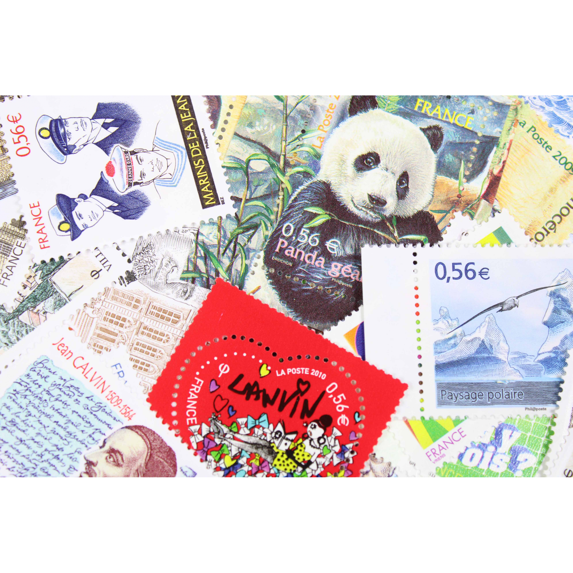 LOT DE 100 TIMBRES FRANCE NEUFS AFFRANCHISSEMENT 0.56 EUROS, SOUS FACIALE