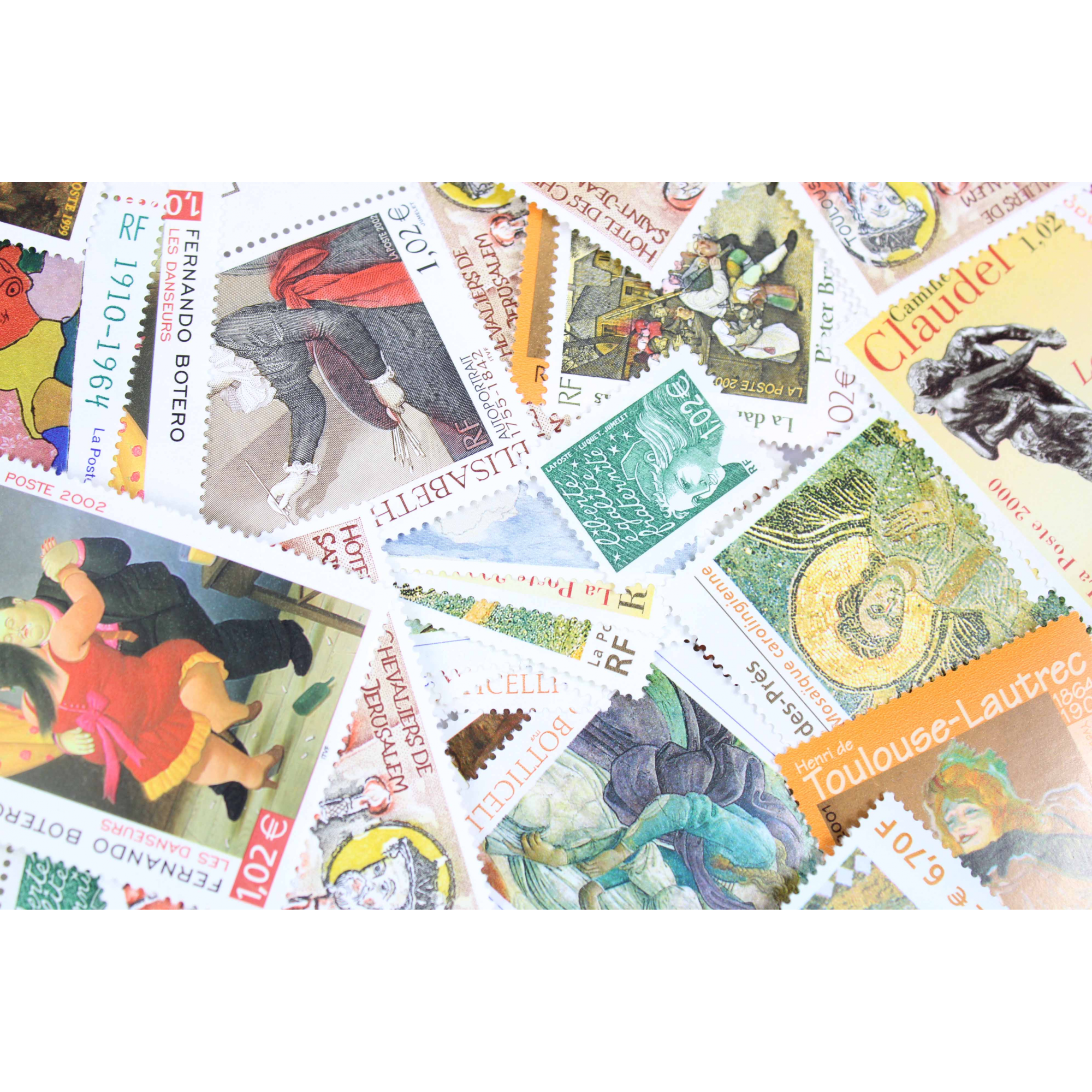 LOT DE 100 TIMBRES FRANCE NEUFS AFFRANCHISSEMENT 1.02 EUROS, SOUS FACIALE