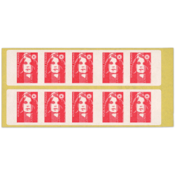 CARNET FRANCE 2874-C4 MARIANNE ROUGE DE BRIAT 10 TIMBRES 20g POUR AFFRANCHIR