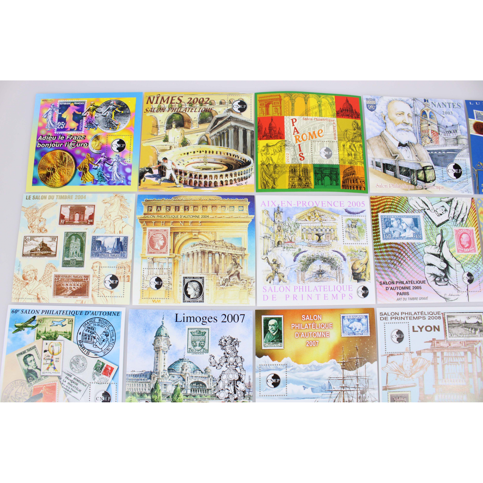 COLLECTION DE BLOCS SOUVENIRS CNEP DE 2002 A 2010 SÉRIE COMPLÈTE, TIMBRES NEUFS