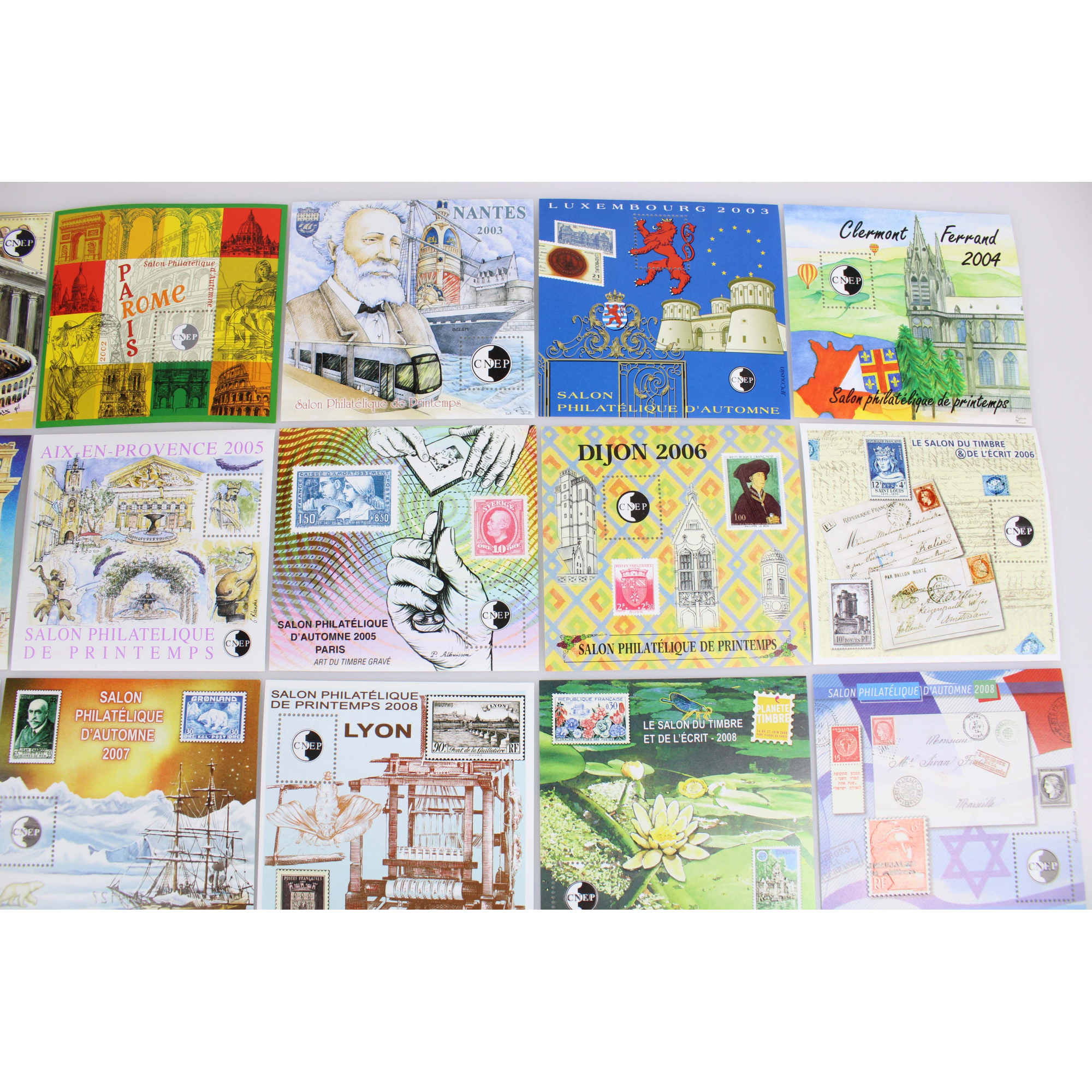 COLLECTION DE BLOCS SOUVENIRS CNEP DE 2002 A 2010 SÉRIE COMPLÈTE, TIMBRES NEUFS