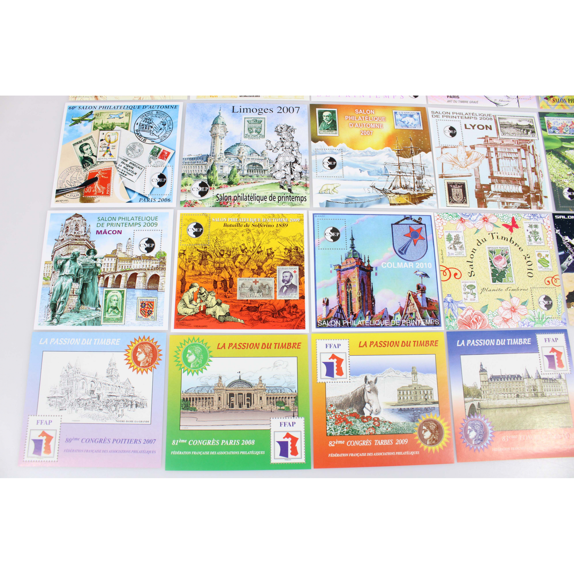 COLLECTION DE BLOCS SOUVENIRS CNEP DE 2002 A 2010 SÉRIE COMPLÈTE, TIMBRES NEUFS