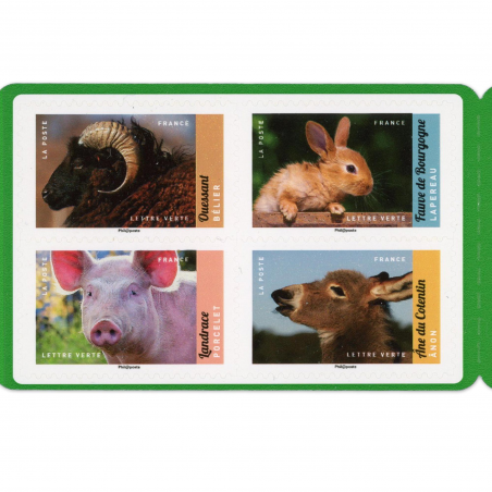 CARNET FRANCE BC1386 DE TIMBRES POUR AFFRANCHIR 12 lettres 20g VEAU VACHE COCHON