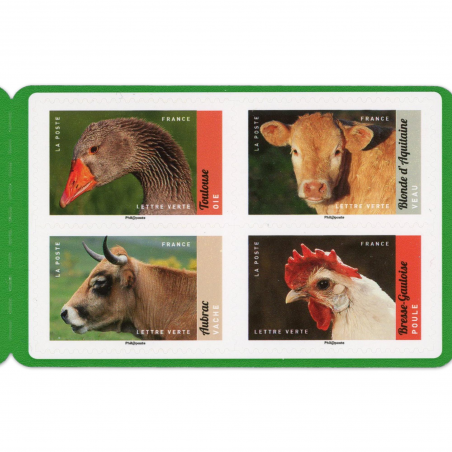 CARNET FRANCE BC1386 DE TIMBRES POUR AFFRANCHIR 12 lettres 20g VEAU VACHE COCHON