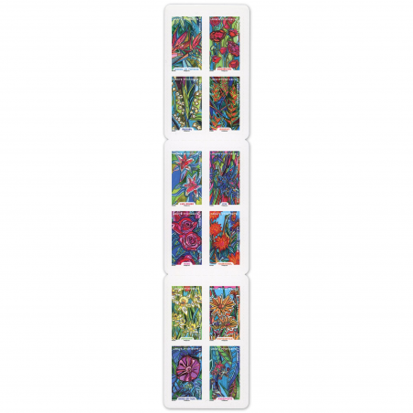 CARNET FRANCE BC1300 DE TIMBRES POUR AFFRANCHIR 12 LETTRES 20g "FLEURS A FOISON"