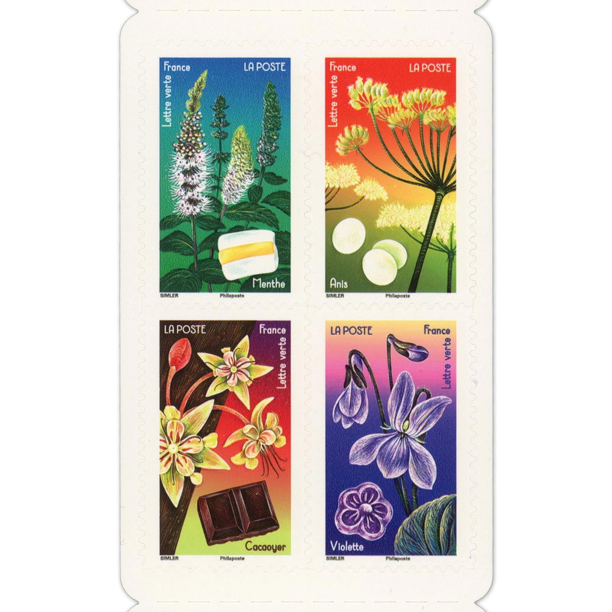 CARNET FRANCE BC2133, FLEURS ET DOUCEURS, TIMBRES POUR AFFRANCHIR 12 LETTRES 20G