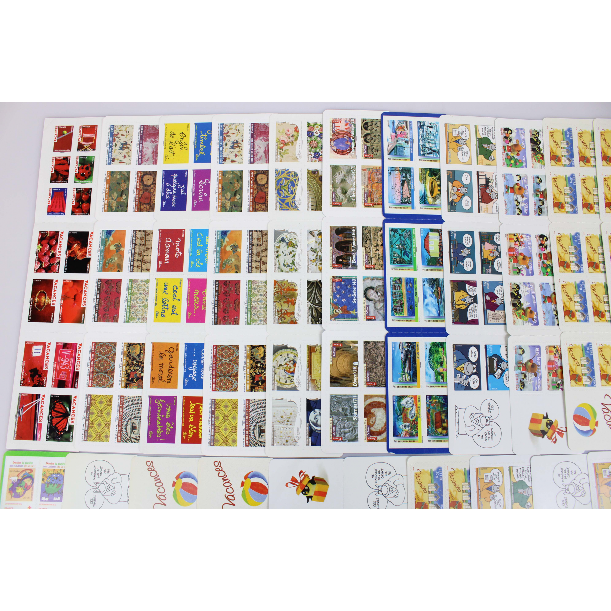 LOT DE CARNETS AUTOADHÉSIFS, 276 TIMBRES POSTE LETTRES 20G POUR AFFRANCHISSEMENT