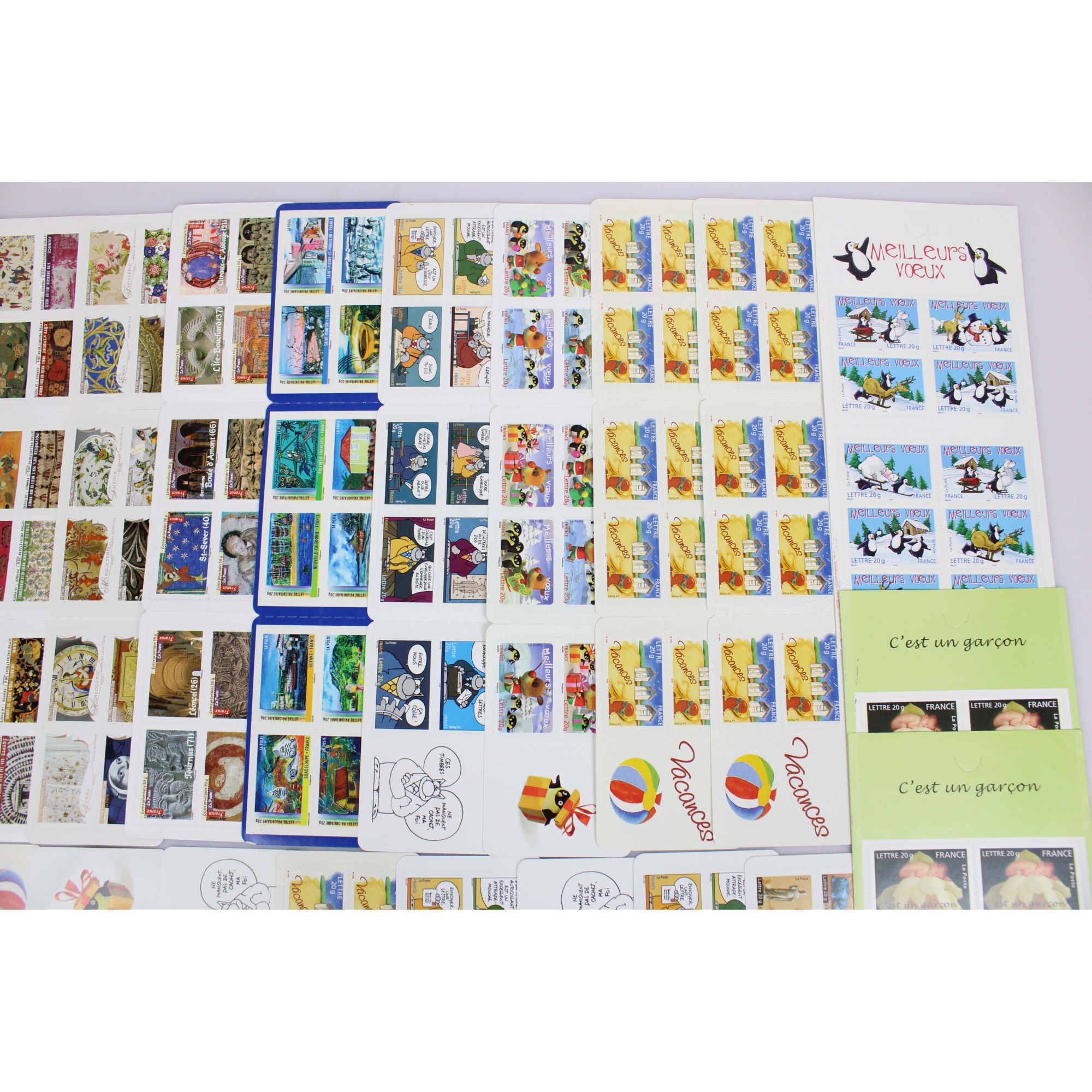 LOT DE CARNETS AUTOADHÉSIFS, 276 TIMBRES POSTE LETTRES 20G POUR AFFRANCHISSEMENT