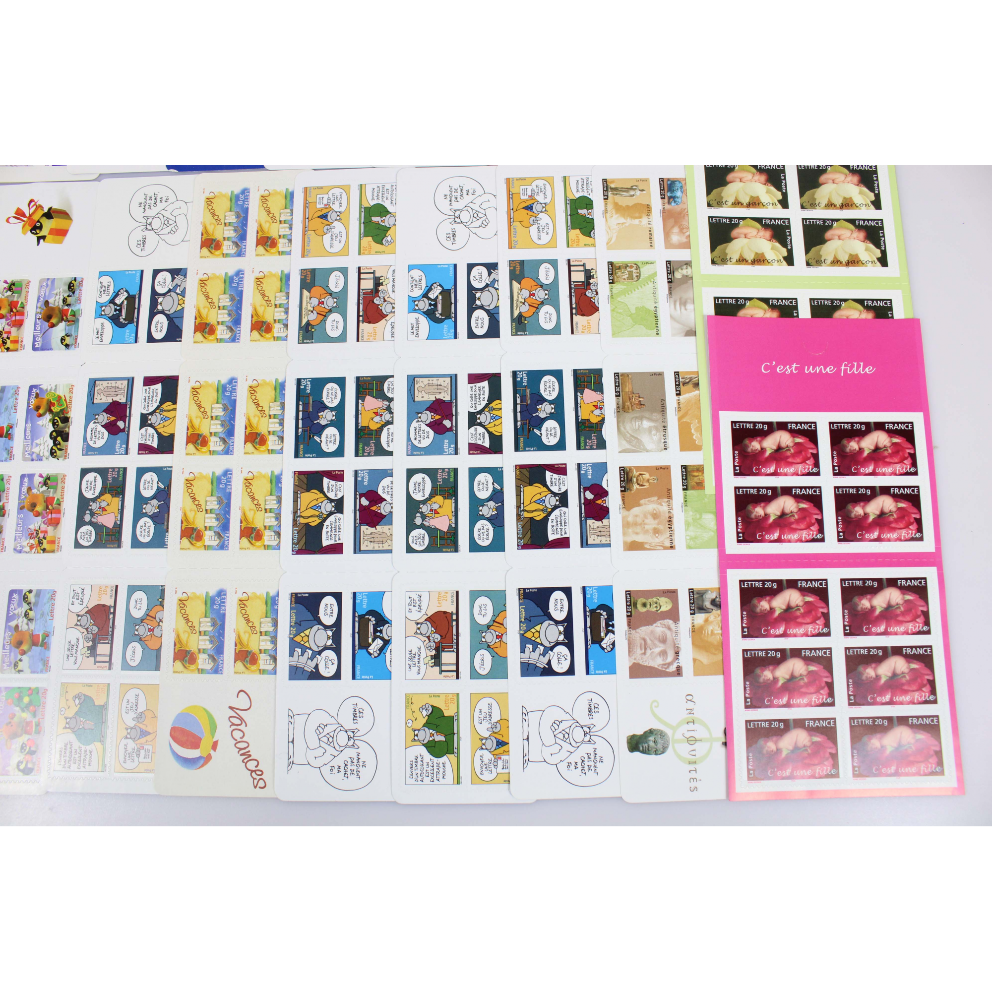LOT DE CARNETS AUTOADHÉSIFS, 276 TIMBRES POSTE LETTRES 20G POUR AFFRANCHISSEMENT