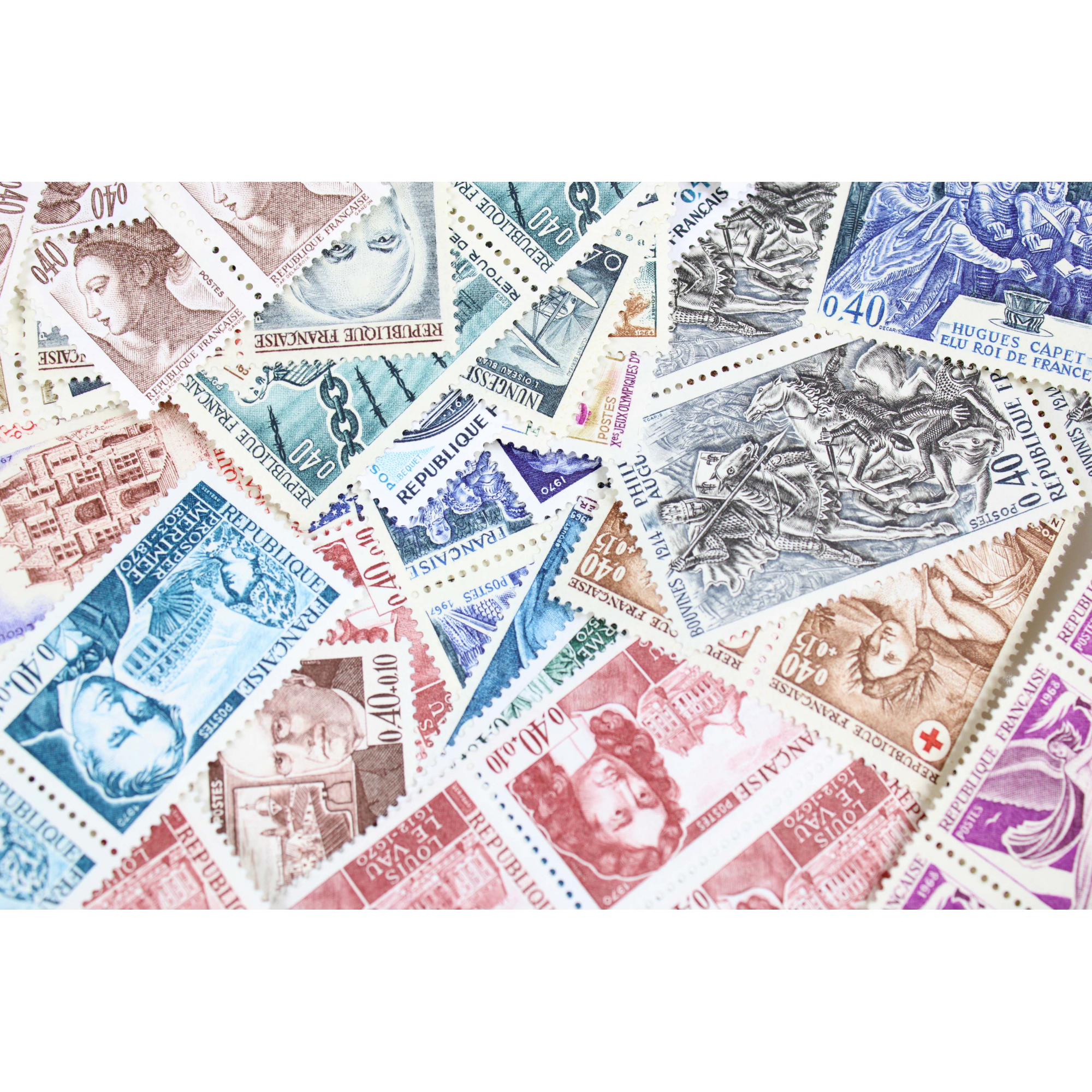 LOT DE 500 TIMBRES FRANCE NEUFS AFFRANCHISSEMENT 0,40 FRANCS, SOUS FACIALE