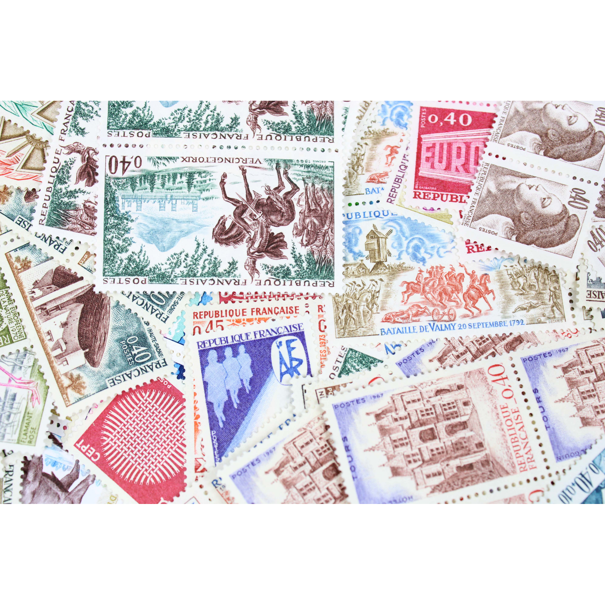 LOT DE 500 TIMBRES FRANCE NEUFS AFFRANCHISSEMENT 0,40 FRANCS, SOUS FACIALE