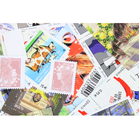 LOT DE 100 TIMBRES FRANCE NEUFS AFFRANCHISSEMENT 0.95 EUROS, SOUS FACIALE