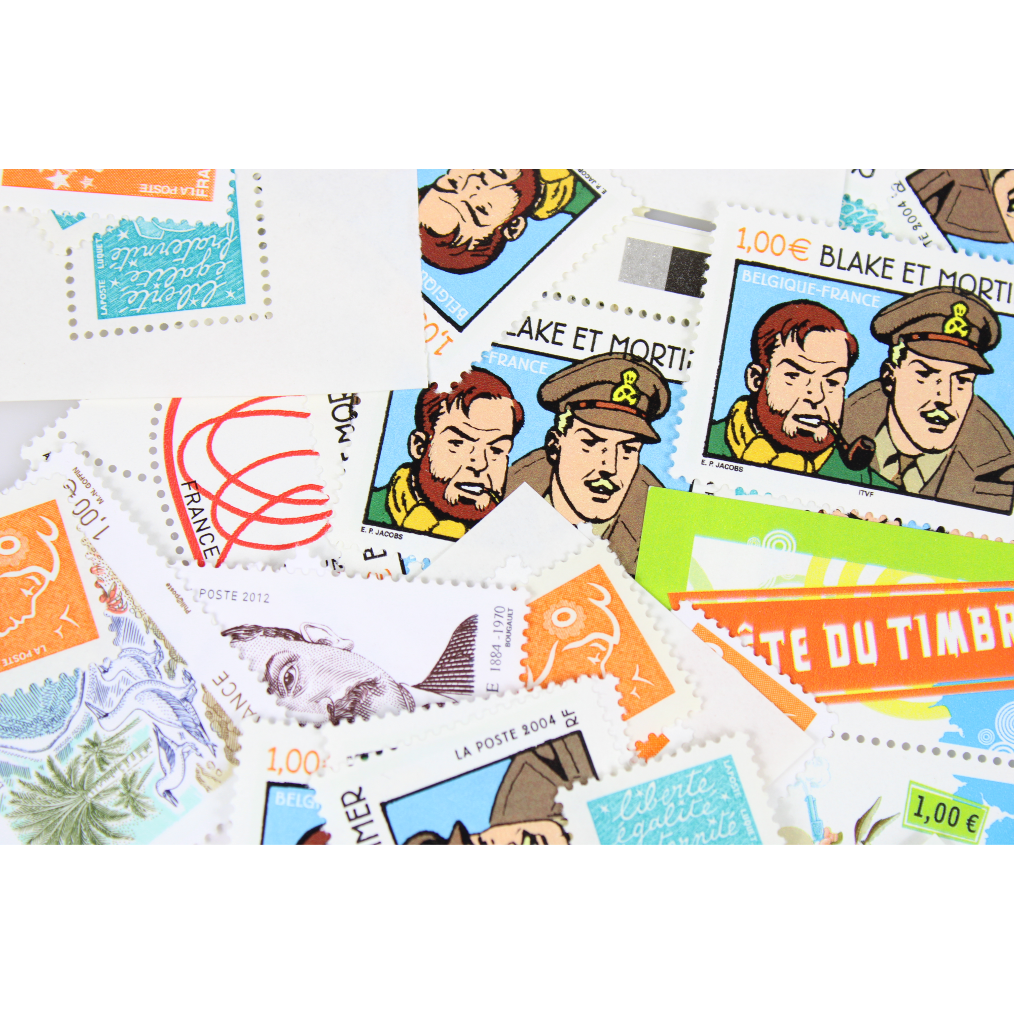 LOT DE 100 TIMBRES FRANCE NEUFS AFFRANCHISSEMENT 1 EURO, SOUS FACIALE