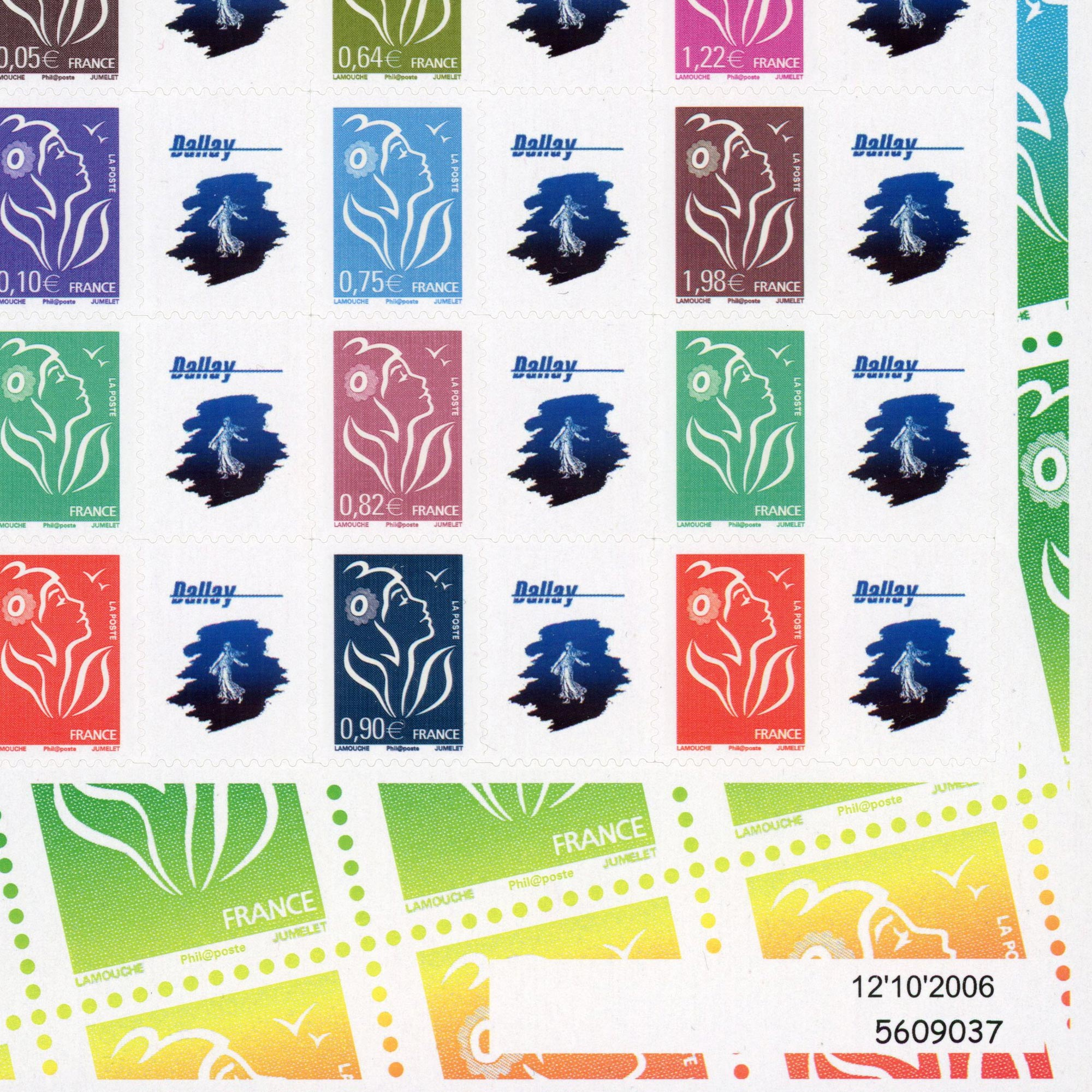 FEUILLE AUTOADHÉSIVE DE TIMBRES PERSONNALISÉS FRANCE N° F3925P VIGNETTE DALLAY