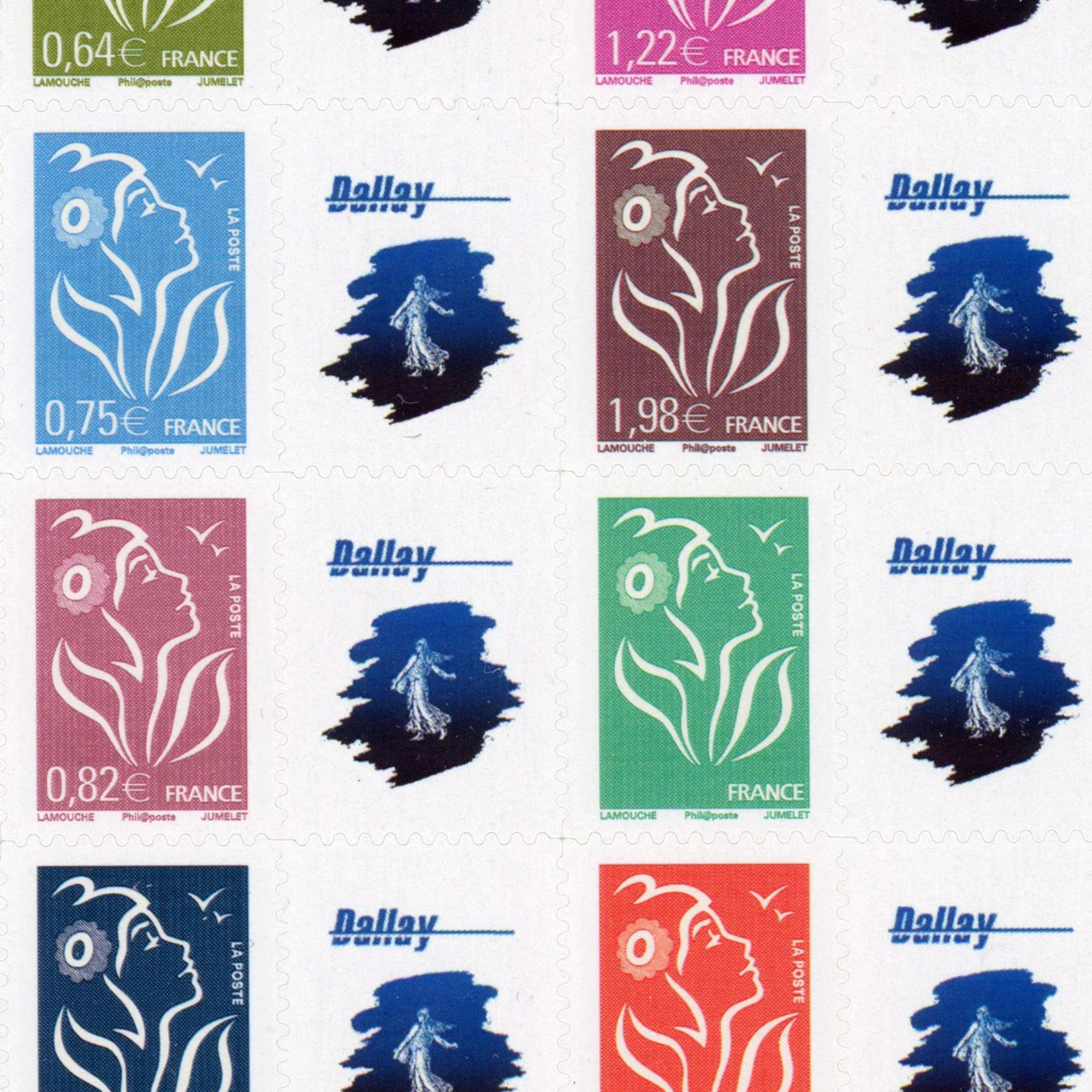 FEUILLE AUTOADHÉSIVE DE TIMBRES PERSONNALISÉS FRANCE N° F3925P VIGNETTE DALLAY