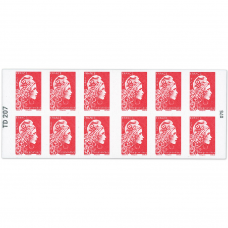 Marianne d´Yseult Digan Carnet de 12 timbres autoadhésifs pour lettre verte  jusqu´à 20g Retrouvez chaque trimestre vos timbres avec la COLLECTION de  France Carnet Marianne l´engagée - Timbre de 2023