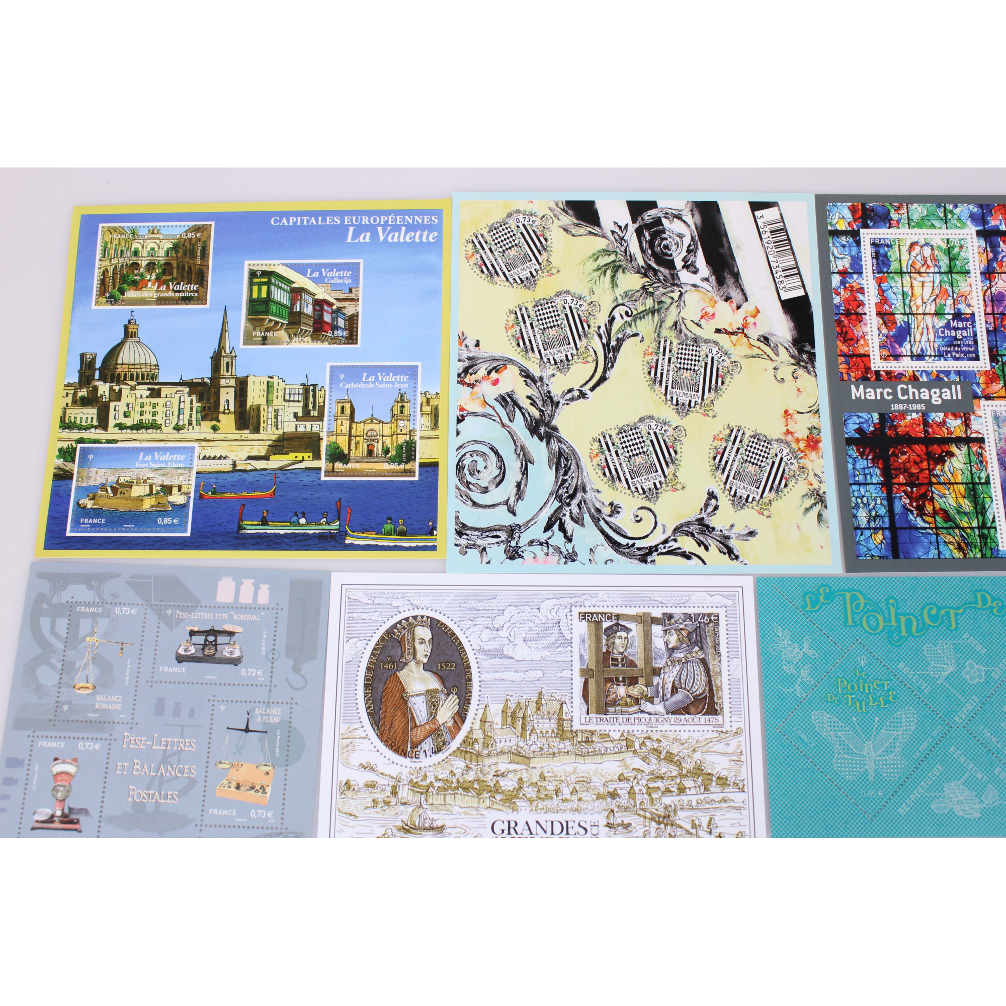 COLLECTION DE FRANCE TIMBRES ET BLOCS ANNÉE 2017 NEUFS** FACIALE 76 EUROS