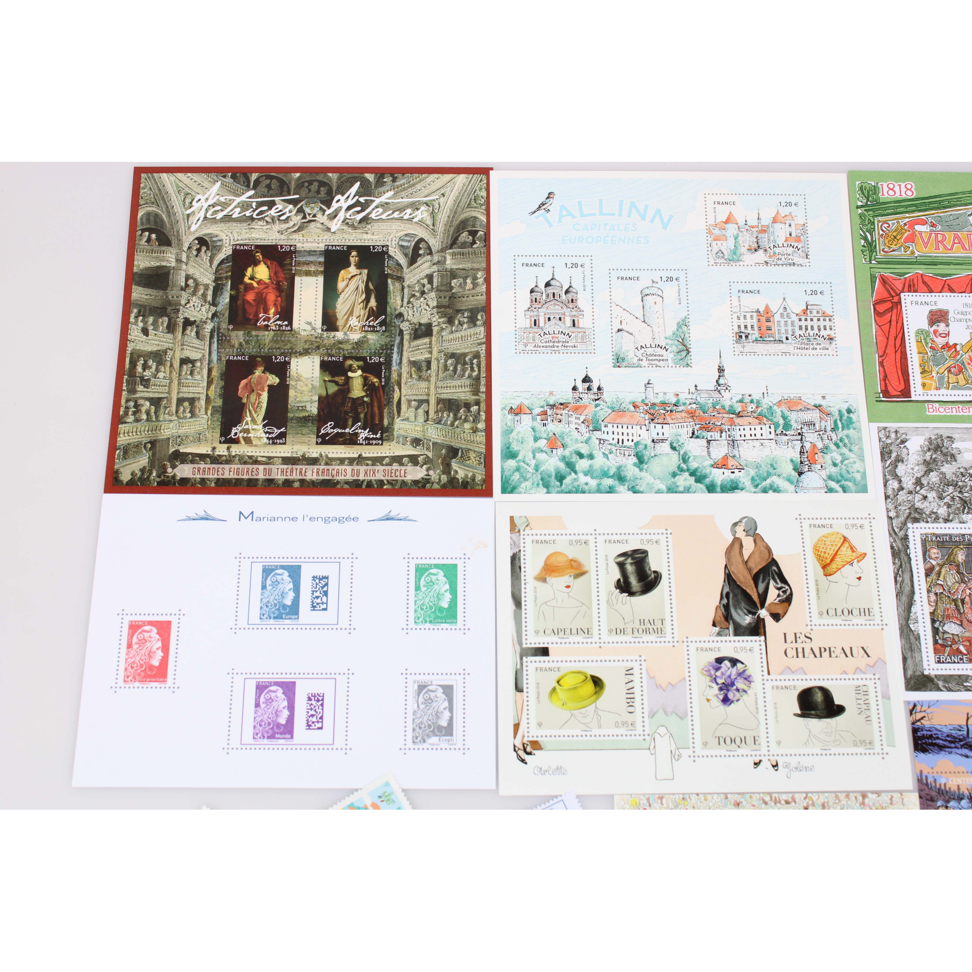 COLLECTION DE FRANCE TIMBRES ET BLOCS ANNÉE 2018 NEUFS** FACIALE 113 EUROS