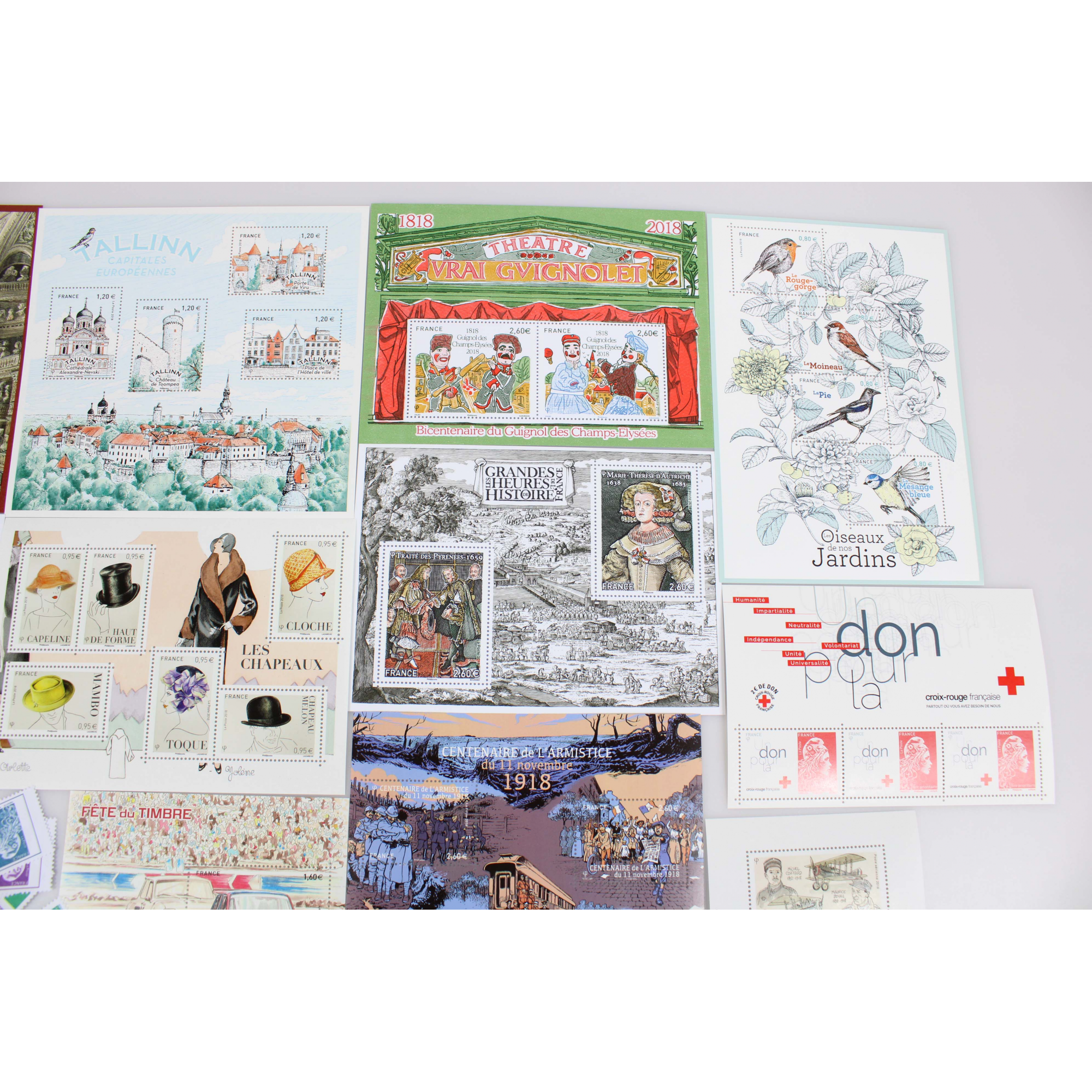 COLLECTION DE FRANCE TIMBRES ET BLOCS ANNÉE 2018 NEUFS** FACIALE 113 EUROS