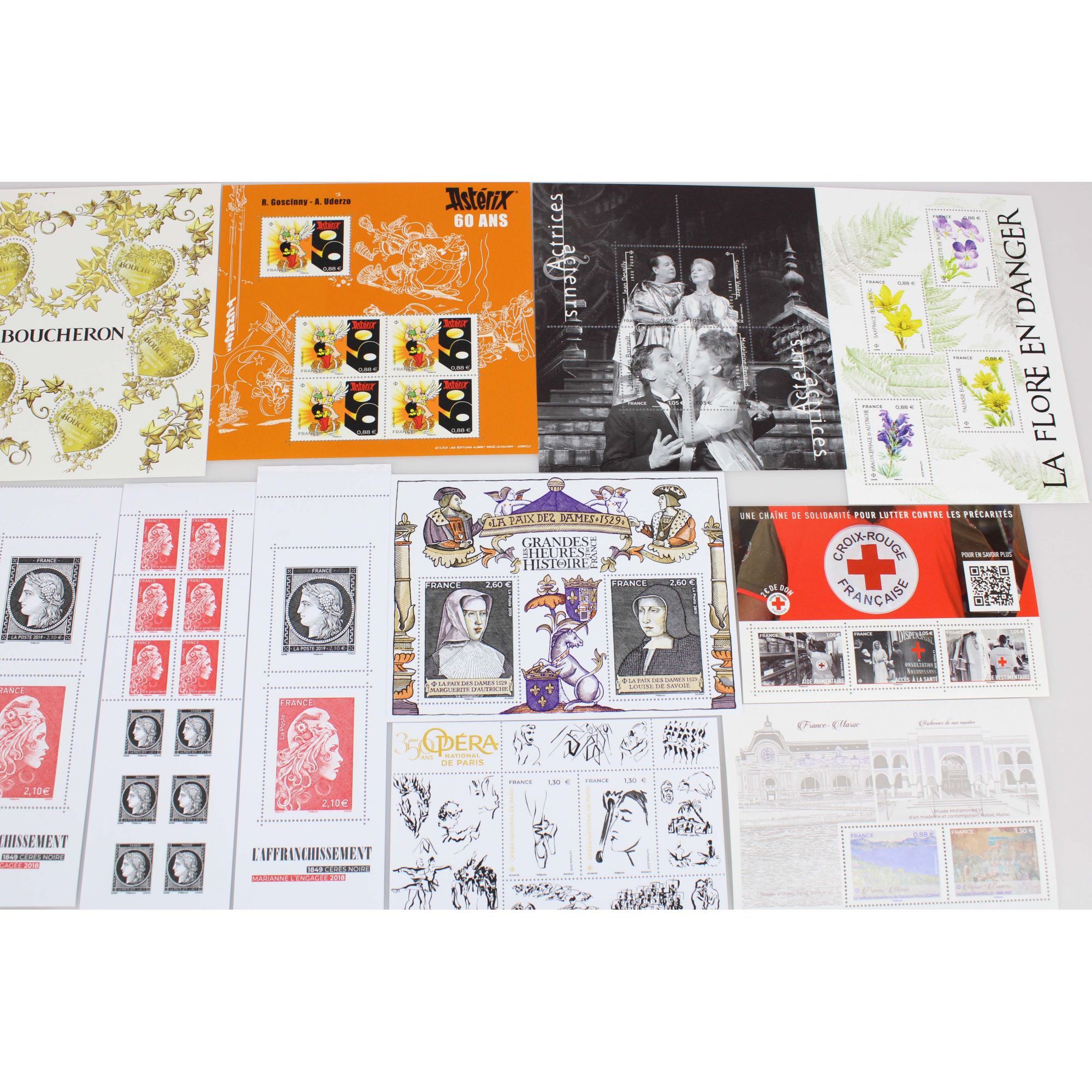 COLLECTION DE FRANCE TIMBRES ET BLOCS ANNÉE 2019 NEUFS** FACIALE 137 EUROS