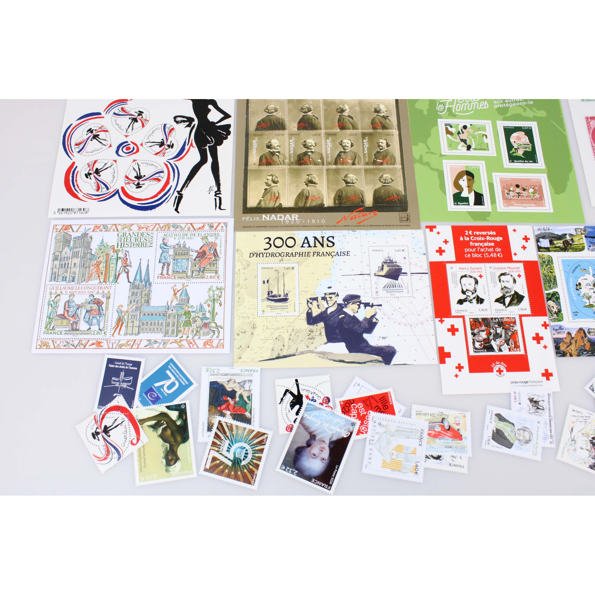 COLLECTION DE FRANCE TIMBRES ET BLOCS ANNÉE 2020 NEUFS** FACIALE 138 EUROS