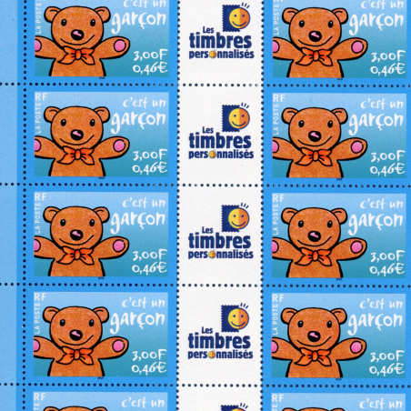 FEUILLE FRANCE F3431Aa HELIO TIMBRES PERSOS C'EST UN GARCON TIMBRES PERSOS