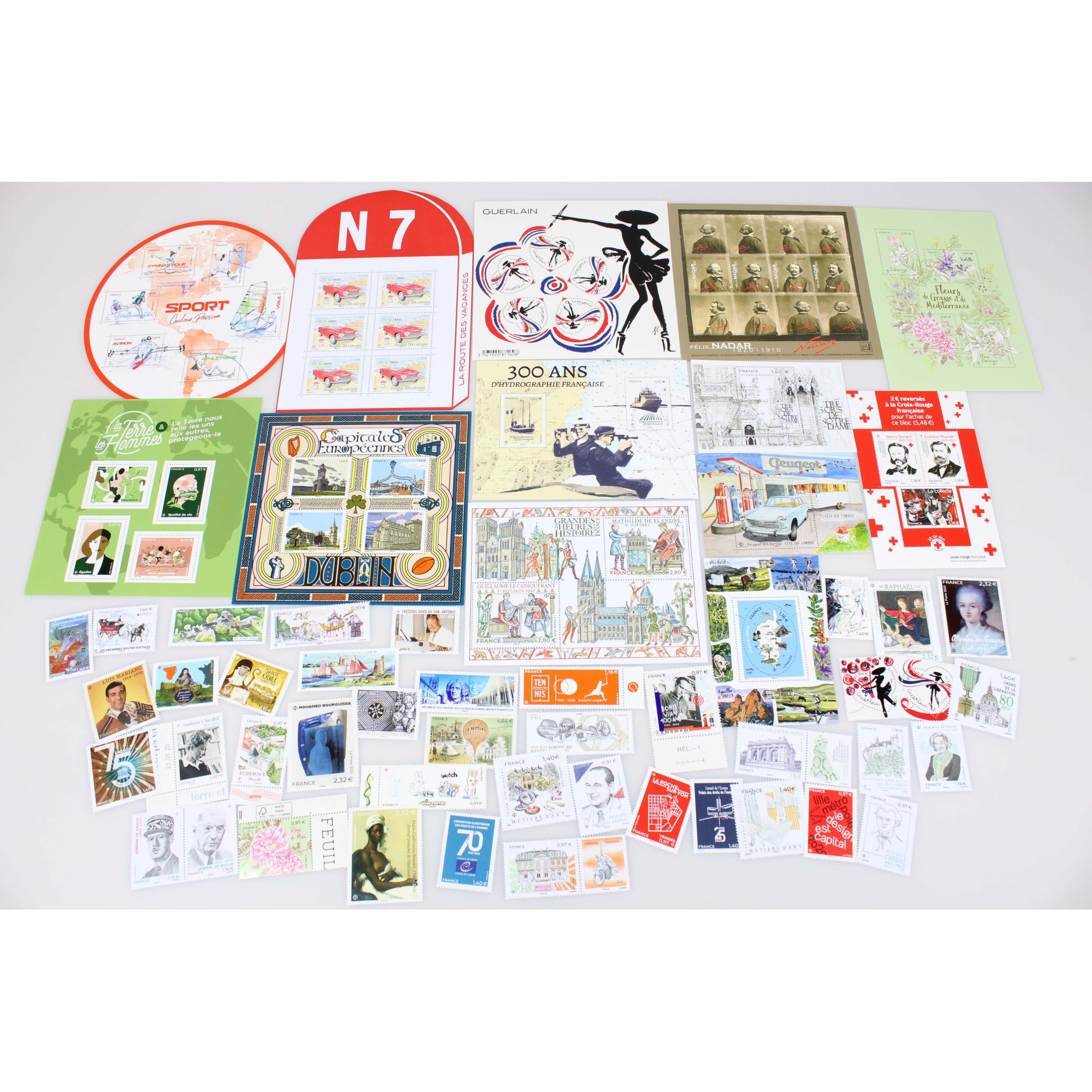 COLLECTION DE FRANCE ANNÉE 2020 TIMBRES NEUFS TP ET BLOCS FACIALE 108 EUROS