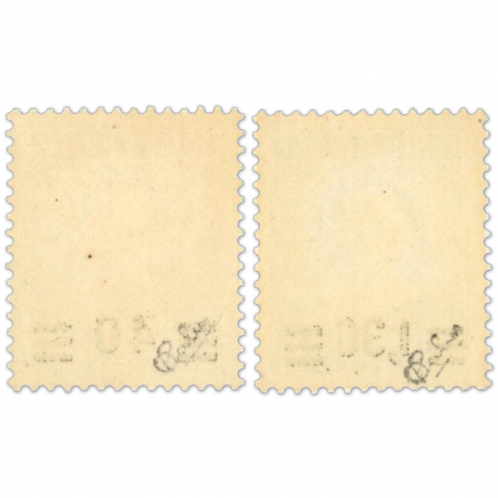 VATICAN TIMBRES SURCHARGÉS N° 60 A 65 COTE 3500 EUROS SIGNÉS CALVES TRÈS RARE!!