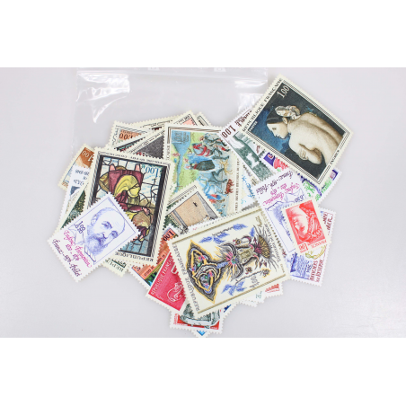 LOT DE 50 AFFRANCHISSEMENTS POUR LETTRES 20G FRANCE AVEC 2 TIMBRES