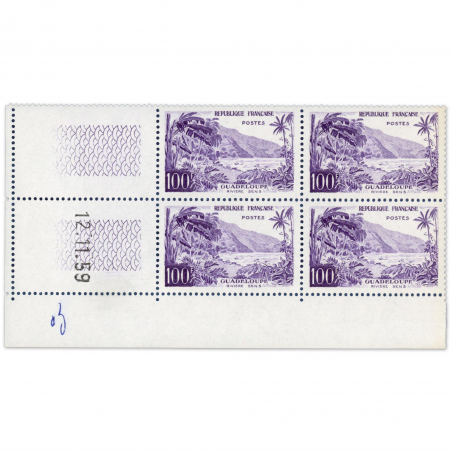 COIN DATÉ N° 1194 TIMBRES NEUFS** DE FRANCE GUADELOUPE RIVIÈRE SENS ANNÉE 1959