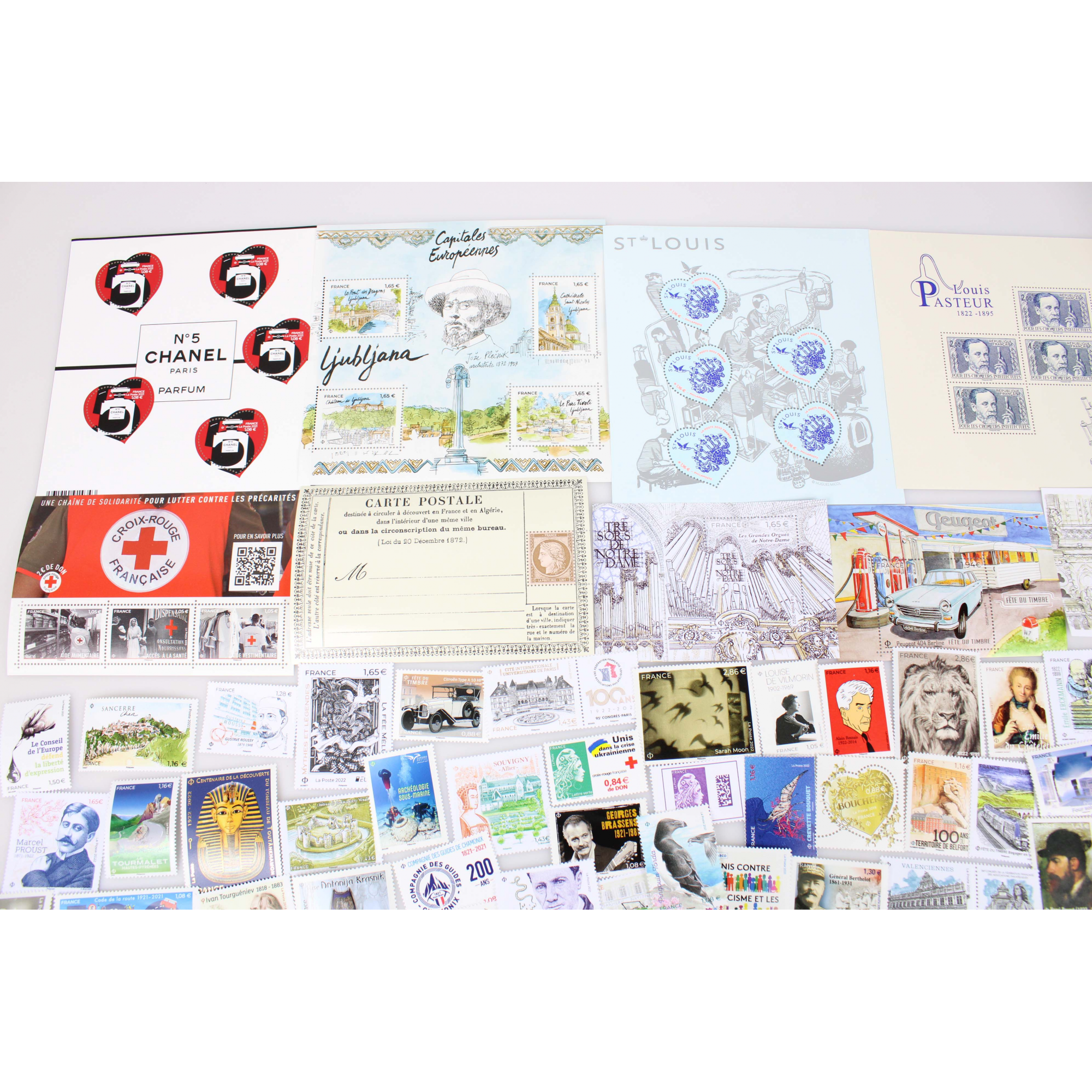 COLLECTION DE FRANCE DE 2018 A 2022 TIMBRES ET BLOCS NEUFS** BELLE FACIALE