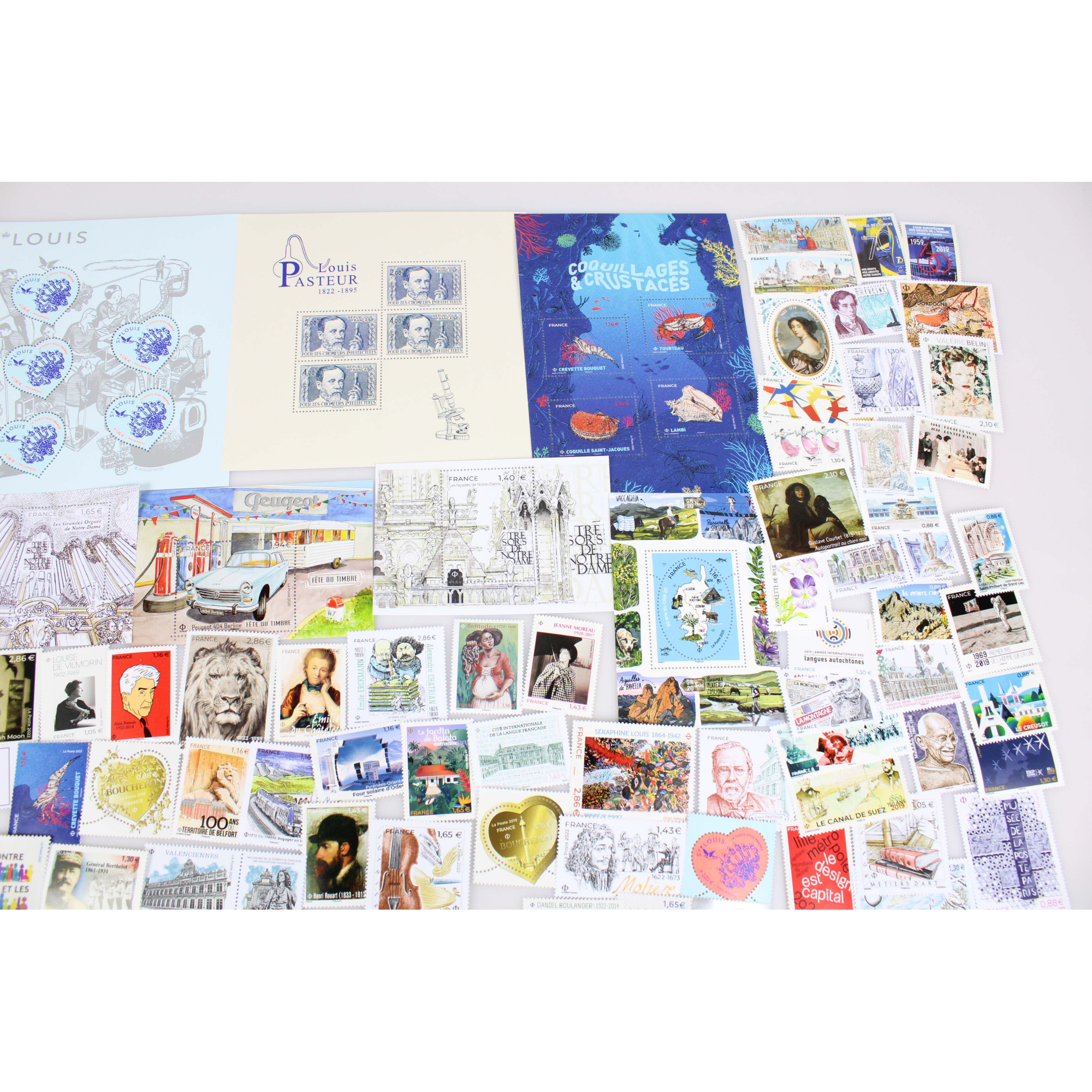 COLLECTION DE FRANCE DE 2018 A 2022 TIMBRES ET BLOCS NEUFS** BELLE FACIALE
