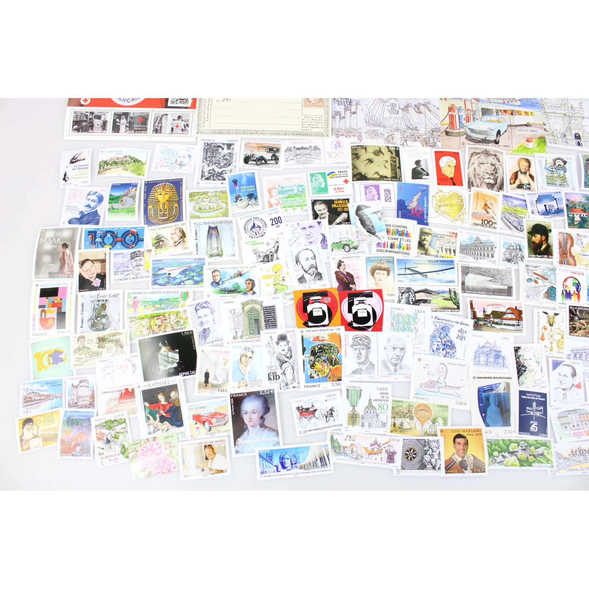 COLLECTION DE FRANCE DE 2018 A 2022 TIMBRES ET BLOCS NEUFS** BELLE FACIALE