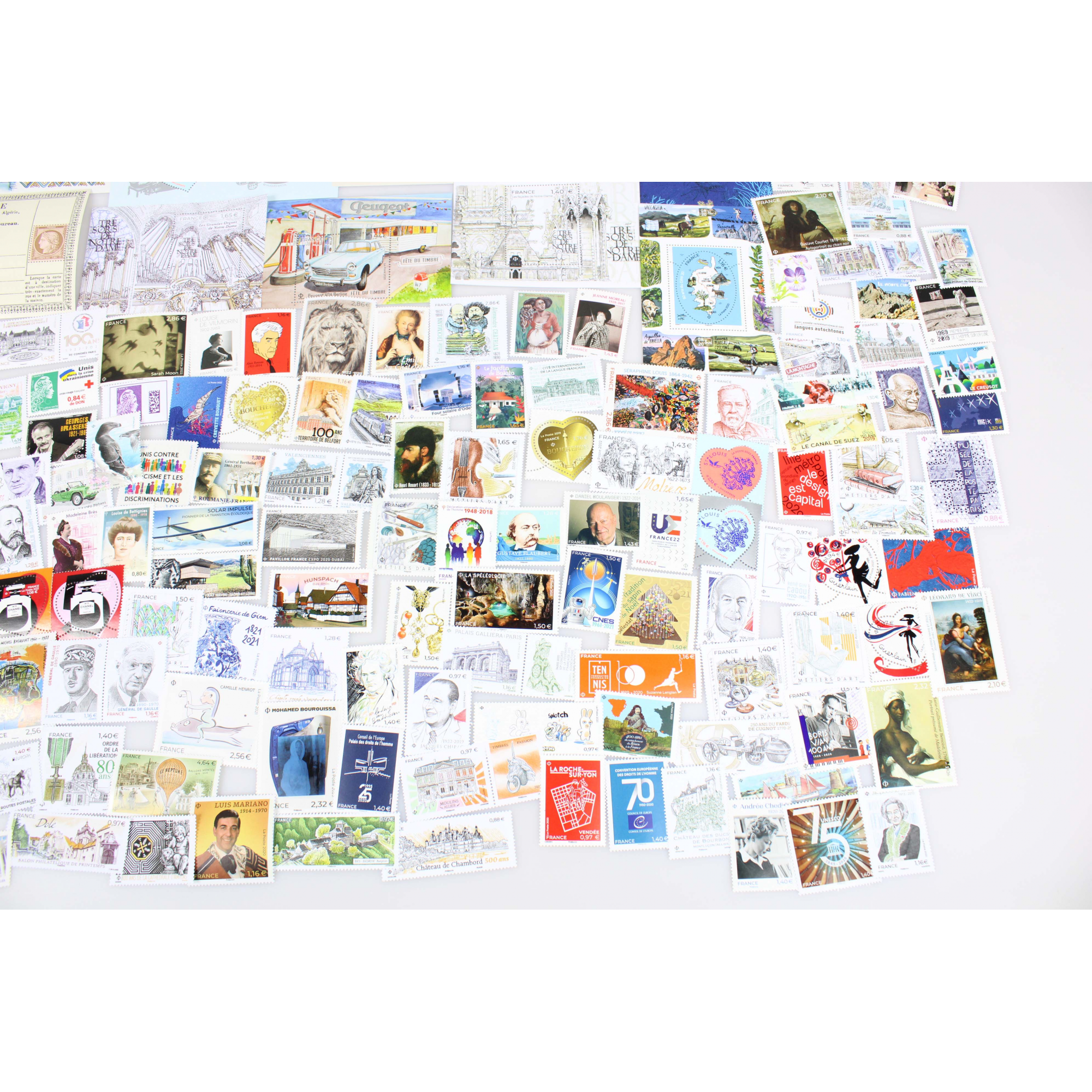 COLLECTION DE FRANCE DE 2018 A 2022 TIMBRES ET BLOCS NEUFS** BELLE FACIALE