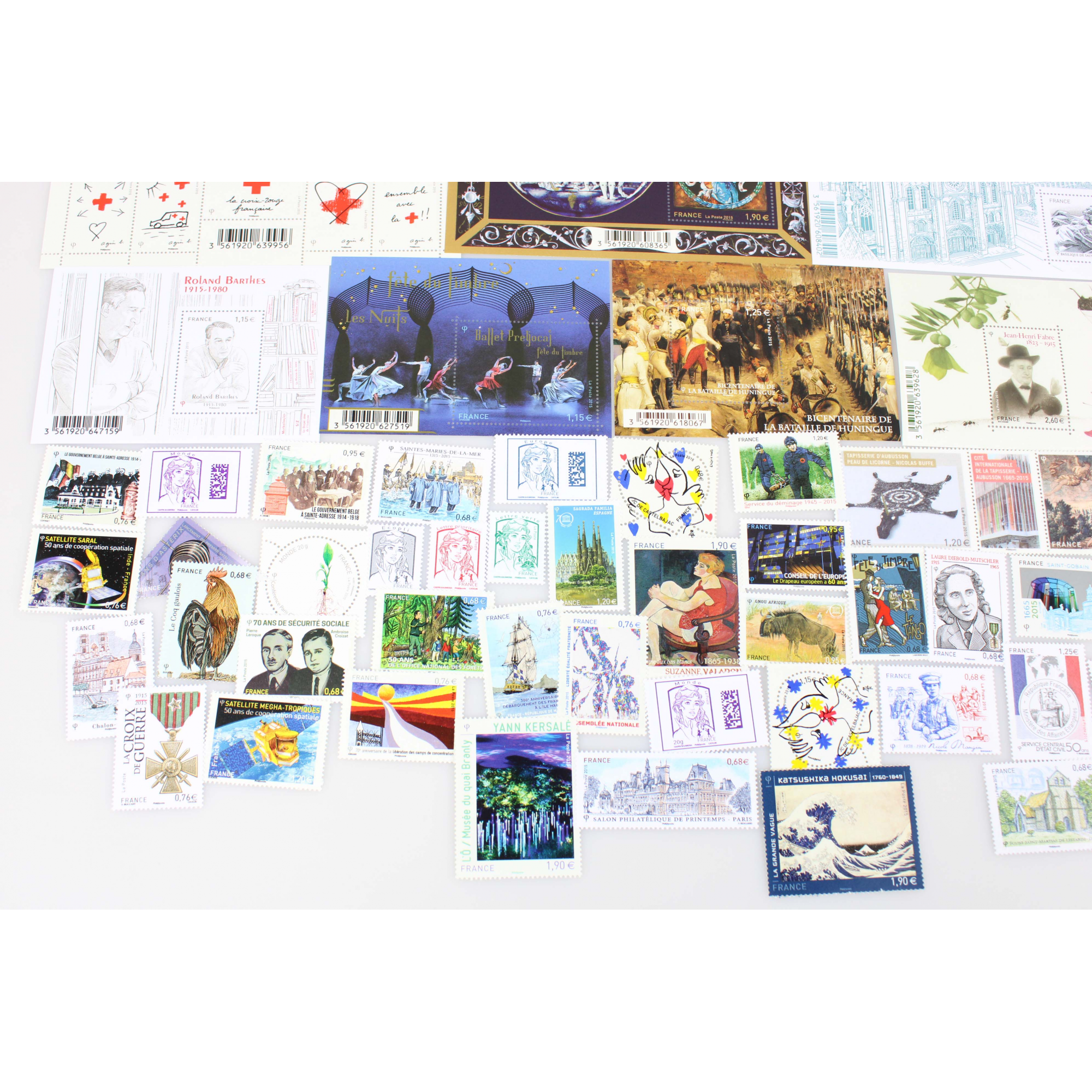 COLLECTION DE FRANCE DE TIMBRES NEUFS ANNÉE 2015 TIMBRES ET BLOCS-FEUILLETS