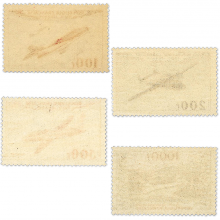 TIMBRES FRANCE POSTE AÉRIENNE PROTOTYPES AVEC MAGISTER SÉRIE COMPLÈTE 30 A 33