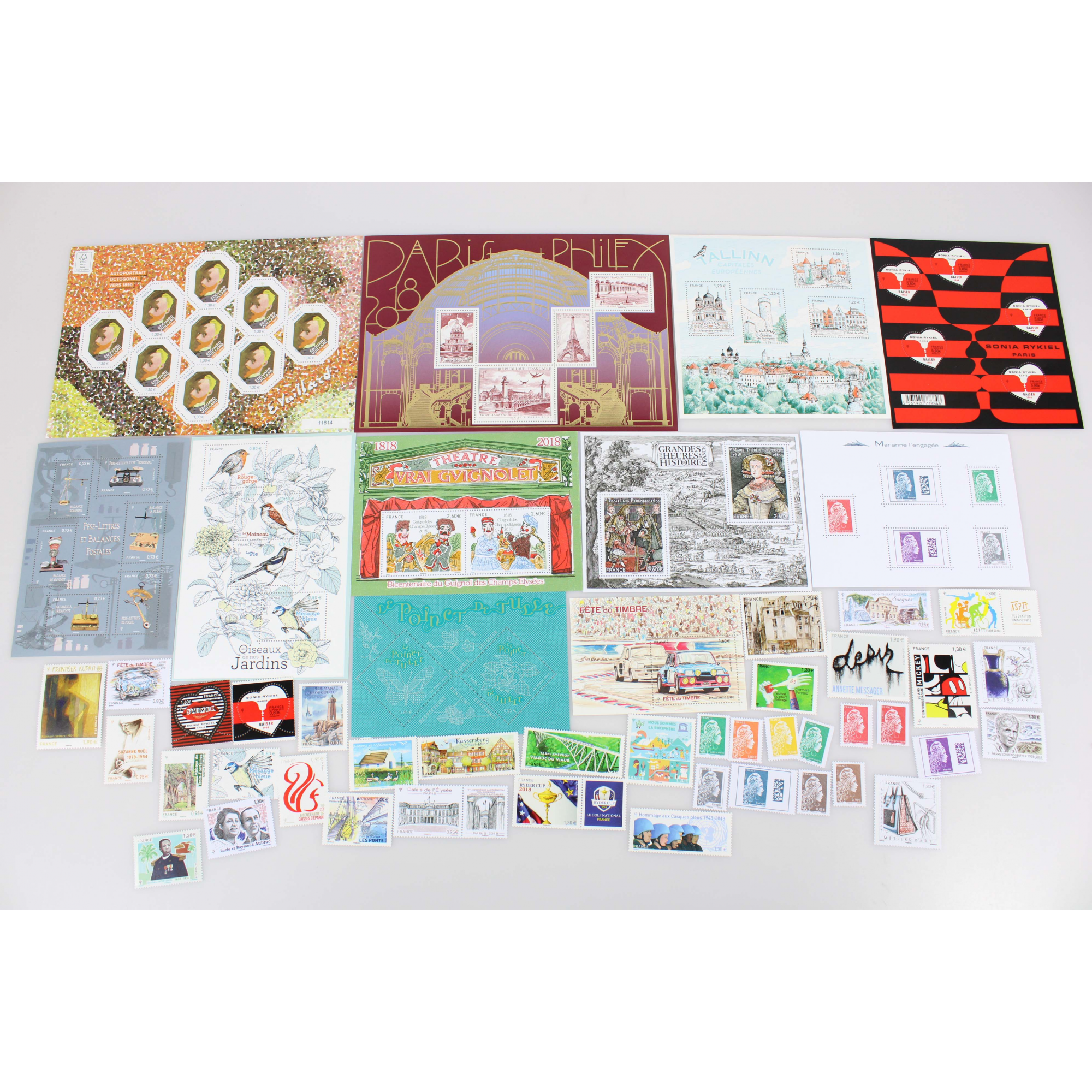 COLLECTION DE FRANCE DE TIMBRES NEUFS ANNÉE 2018 TIMBRES ET BLOCS-FEUILLETS