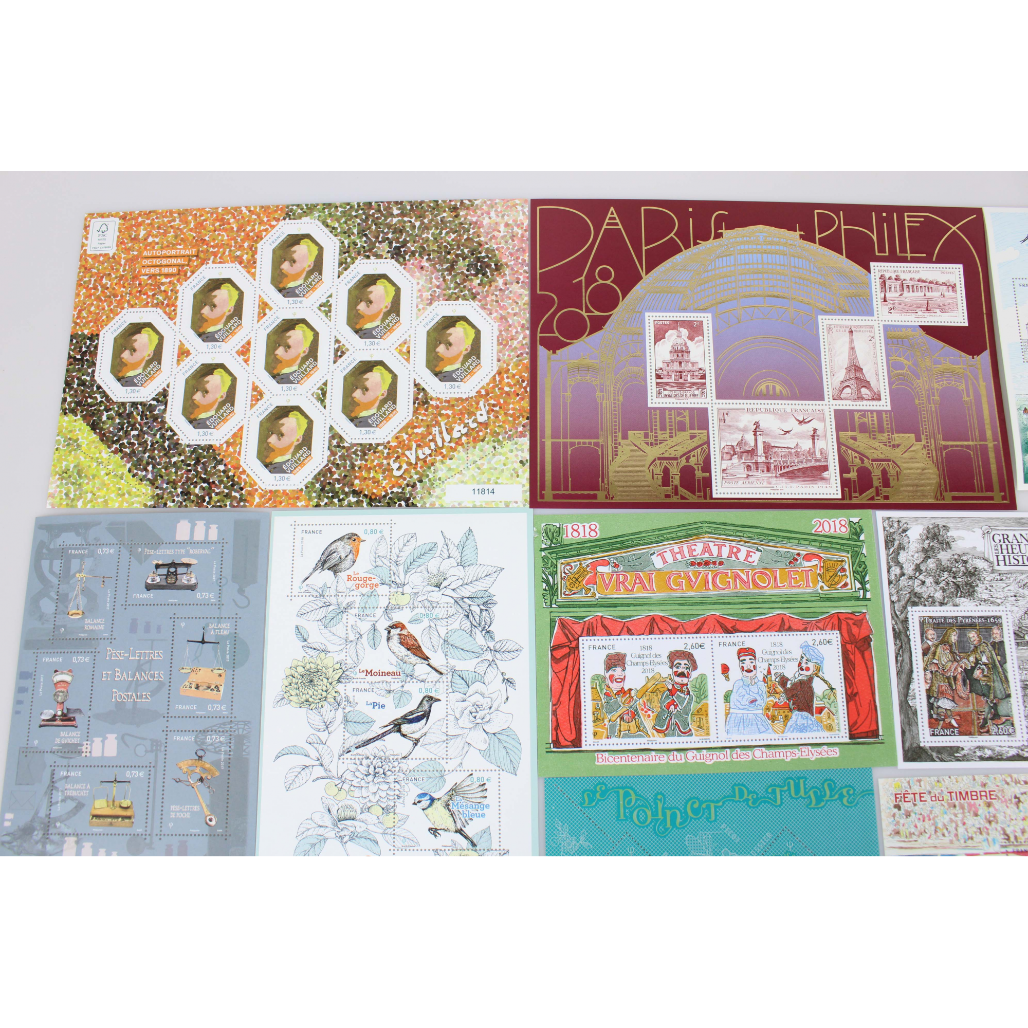 COLLECTION DE FRANCE DE TIMBRES NEUFS ANNÉE 2018 TIMBRES ET BLOCS-FEUILLETS
