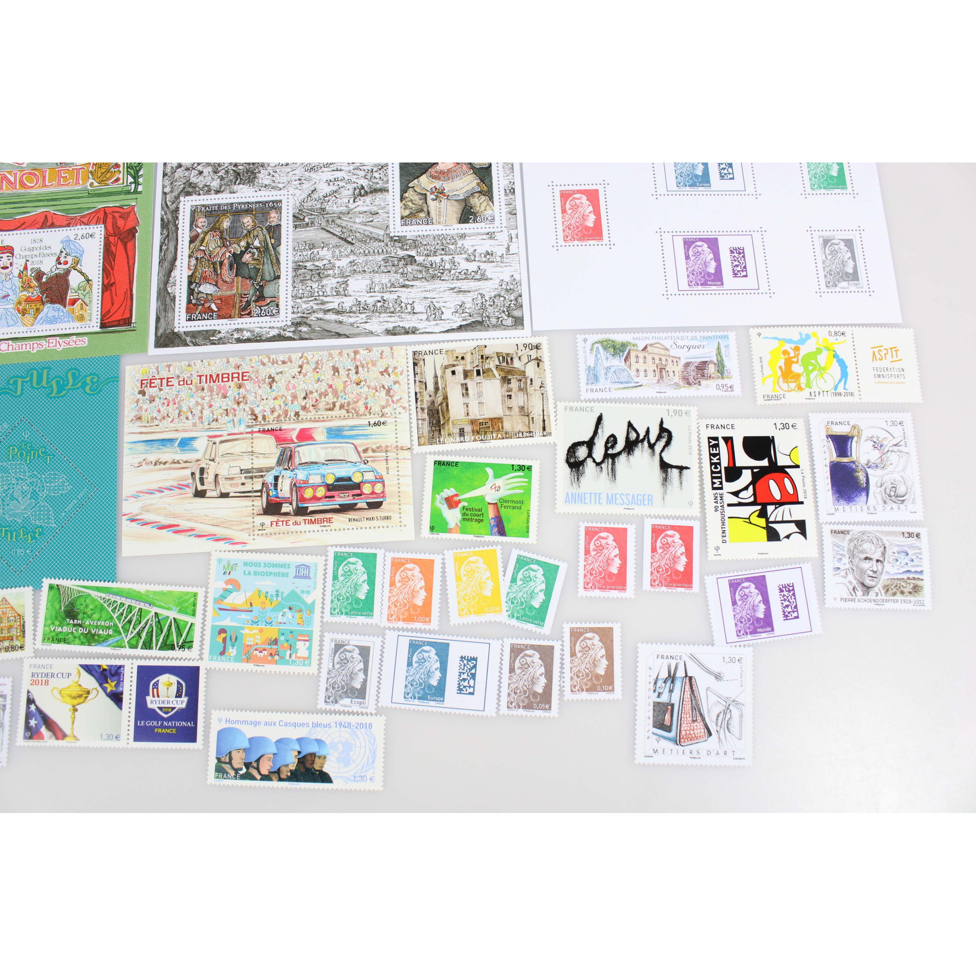 COLLECTION DE FRANCE DE TIMBRES NEUFS ANNÉE 2018 TIMBRES ET BLOCS-FEUILLETS