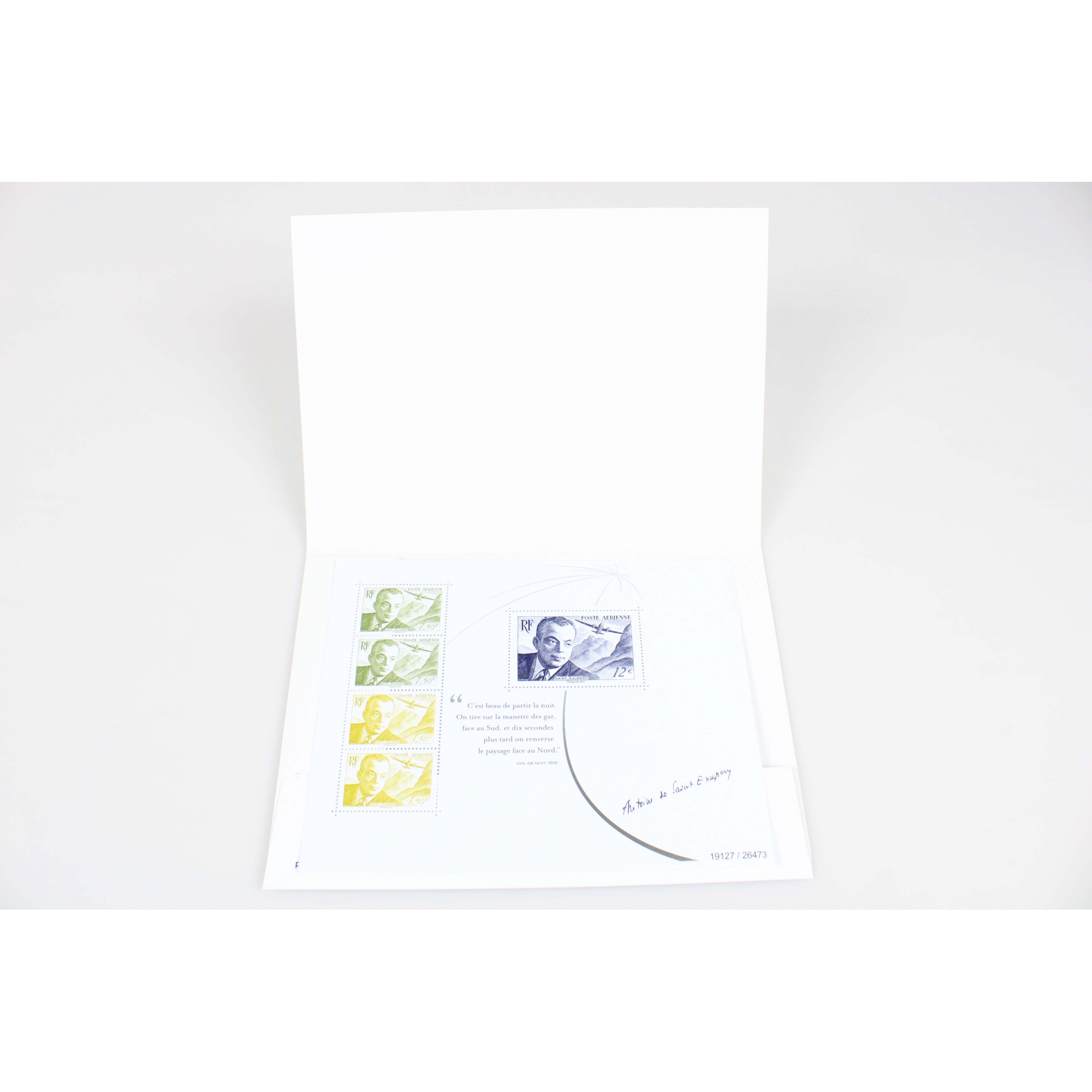 FRANCE POSTE AÉRIENNE FEUILLET F89 ANTOINE DE SAINT EXUPÉRY 2EME TIRAGE NEUF**