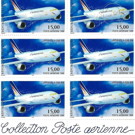 PA N°_63 AIRBUS A300-B4 LUXE feuille 10 timbres F63a