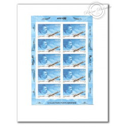 POSTE AERIENNE N° 66 JACQUELINE AURIOL LUXE FEUILLE DE 10 TIMBRES NEUFS**