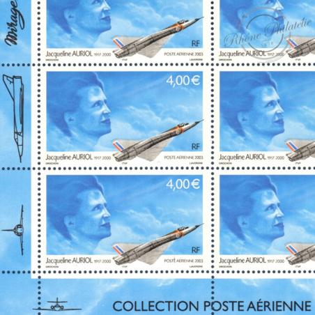 PA N°_66 JACQUELINE AURIOL 2003 LUXE feuille de 10 timbres