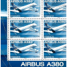 POSTE AÉRIENNE N° 69 "AIRBUS A380" ANNÉE 2006 FEUILLE DE 10 TIMBRES NEUFS**